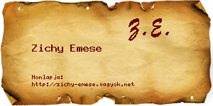 Zichy Emese névjegykártya