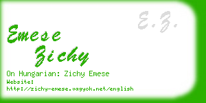 emese zichy business card